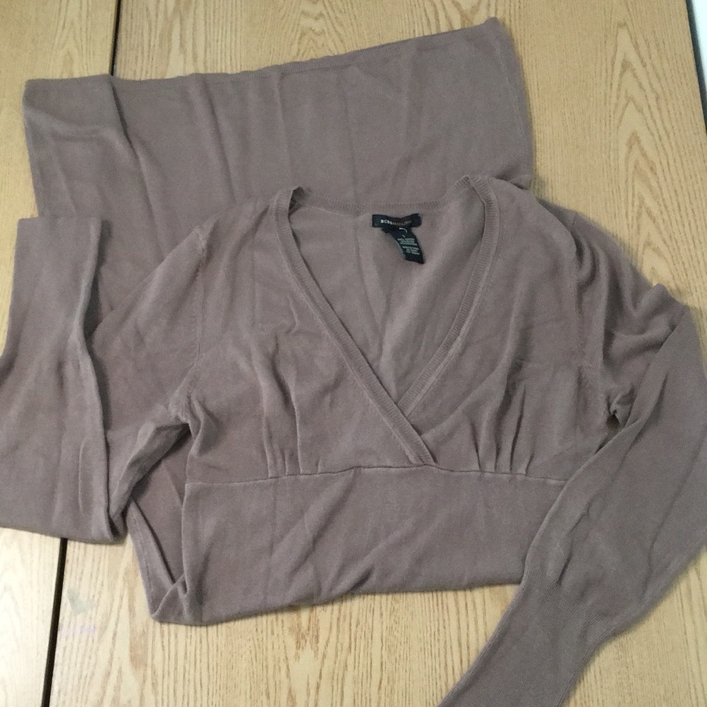 Bin 18 BCBG Maxazria Sweater Dress Very Stretchy Soft Brown Size Small/Medium